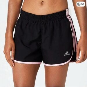 NWT Adidas Black with Pink Stripes Size M